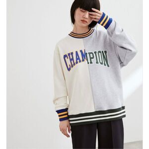 CHAMPION | vintage two tone crewneck sweatshirt L